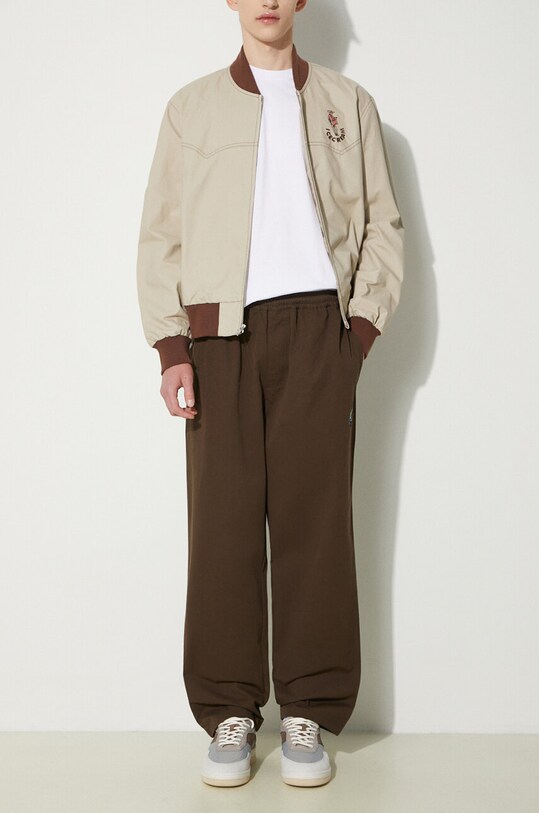 Хлопковые брюки ICECREAM Skate Pant коричневый ICC003