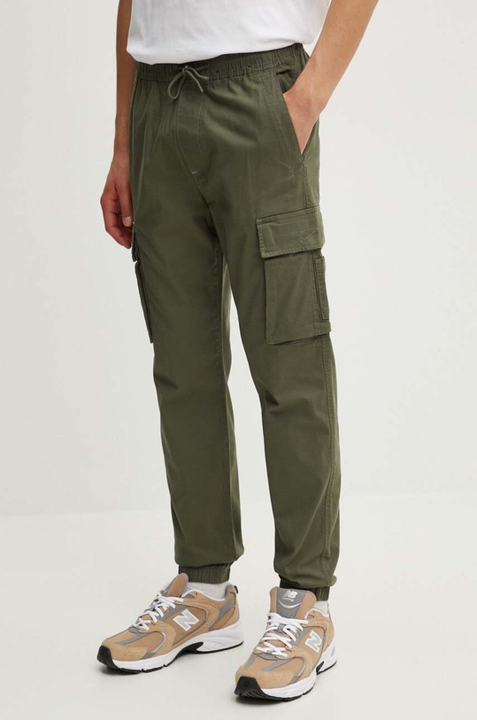 Hollister Co. spodnie z elastanem zielony KI330.4041.330