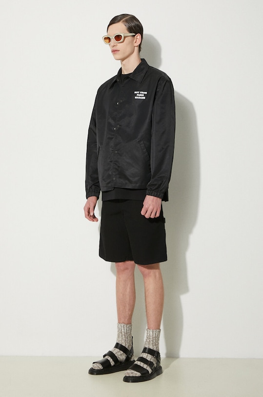 Carhartt WIP pantaloni scurti jeans Single Knee Short I027942.8902 negru SS24