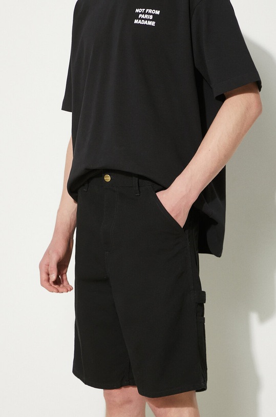 Carhartt WIP pantaloni scurti jeans Single Knee Short negru I027942.8902
