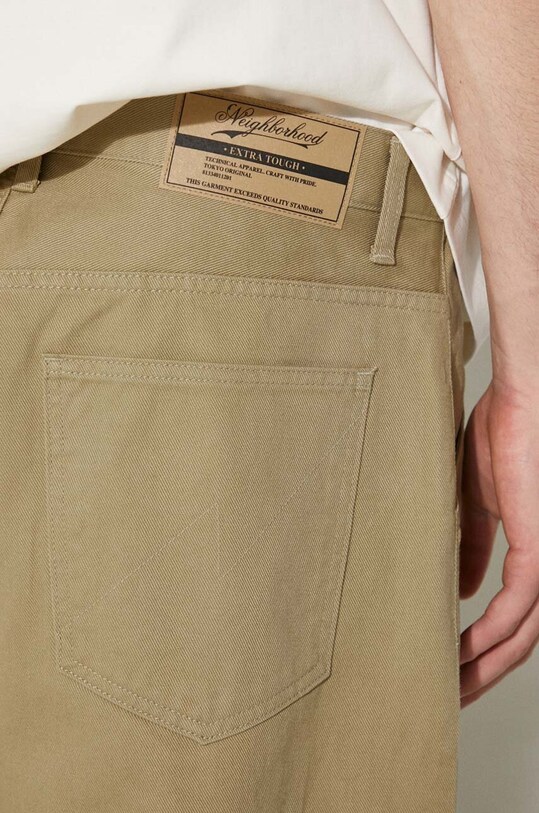 Джинси NEIGHBORHOOD Baggysilhouette Two Tuck Pants 241YTNH.PTM05 бежевий