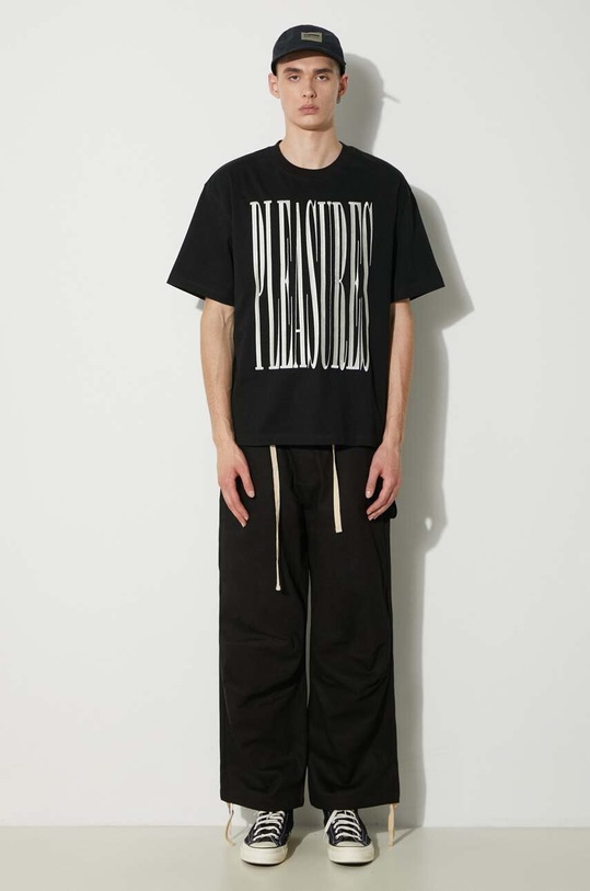 PLEASURES trousers Wander Wide Leg Pants P24SU039.BLACK black SS24