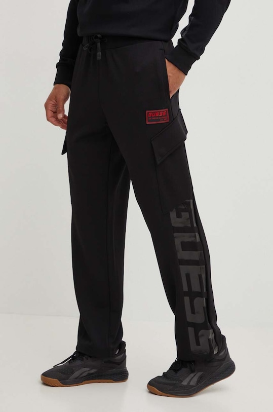 Guess spodnie z elastanem czarny Z4RB01.KBO62