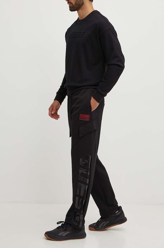 Guess spodnie czarny Z4RB01.KBO62