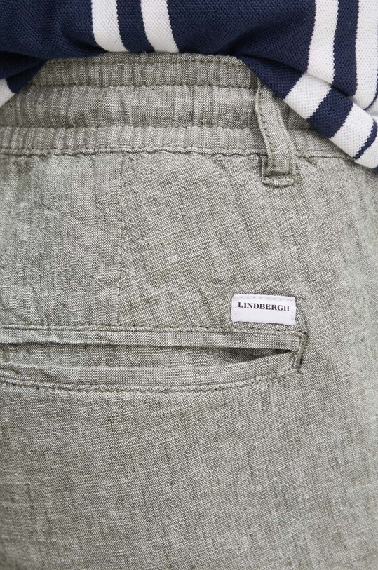 Lindbergh pantaloni din amestec de in verde 30.008003.ARMY