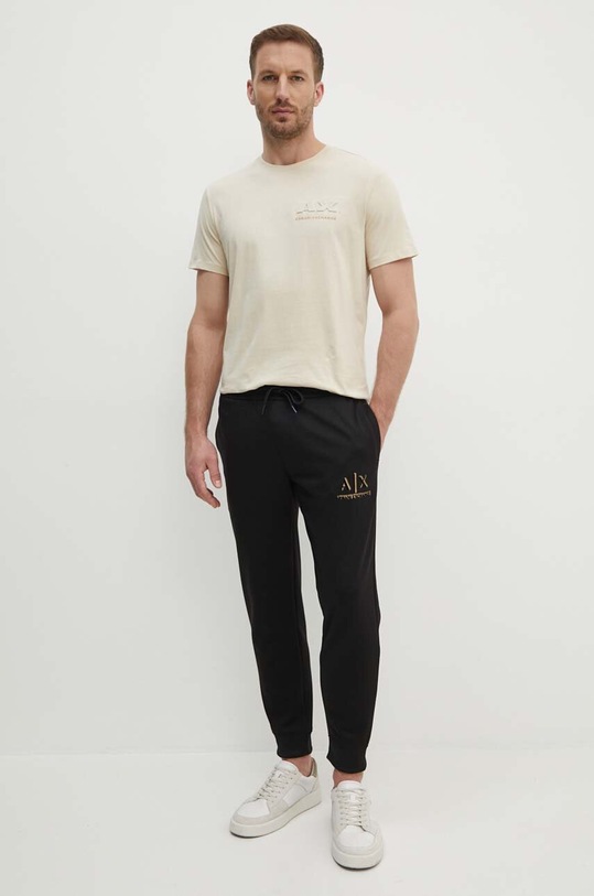 Armani Exchange spodnie dresowe 3DZPSA.Z9N1Z czarny SS24