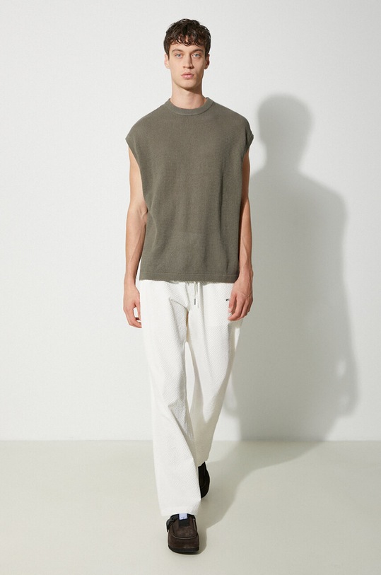 MKI MIYUKI ZOKU spodnie Seersucker Trousers SEERSUCKER.TROUSERS beżowy SS24