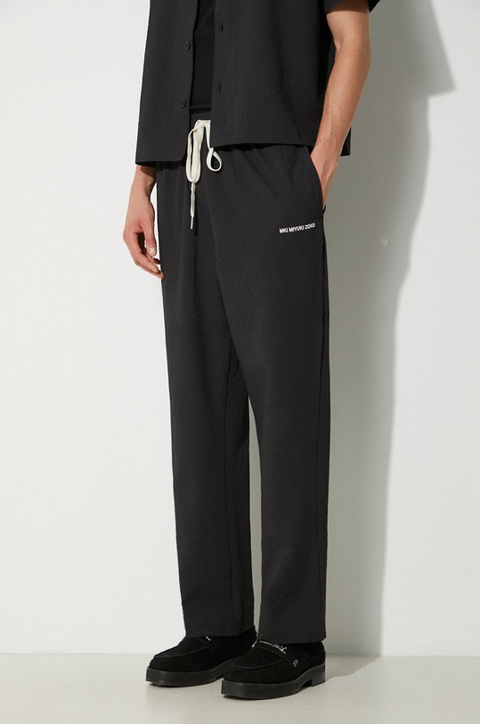 MKI MIYUKI ZOKU pantaloni Seersucker Trousers SEERSUCKER.TROUSERS negru