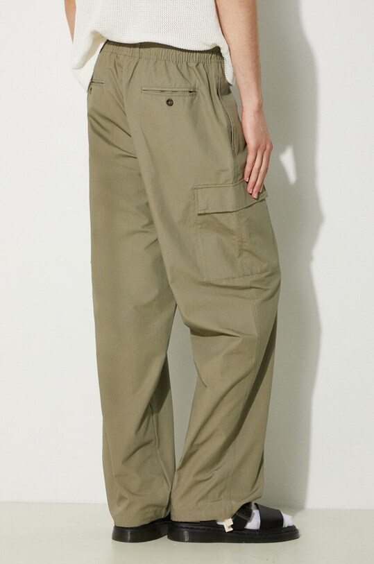 Abbigliamento MKI MIYUKI ZOKU pantaloni in cotone Ripstop Cargo Trousers RIPSTOP.CARGO.TROUSERS verde