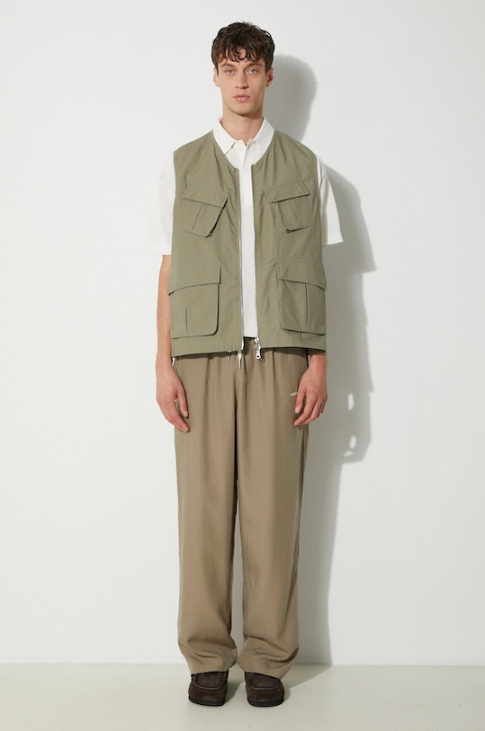 Kalhoty MKI MIYUKI ZOKU Tencel Trousers TENCEL.TROUSERS zelená SS24