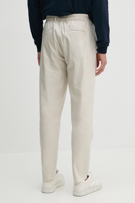 Odzież Calvin Klein spodnie z domieszką lnu K10K112825 beżowy
