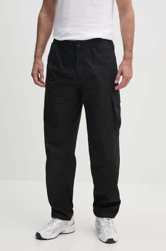 Calvin Klein Jeans spodnie bawełniane tkanina czarny J30J325125