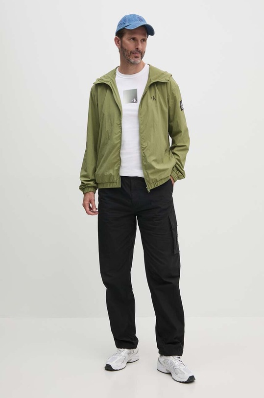 Calvin Klein Jeans spodnie bawełniane J30J325125 czarny SS24