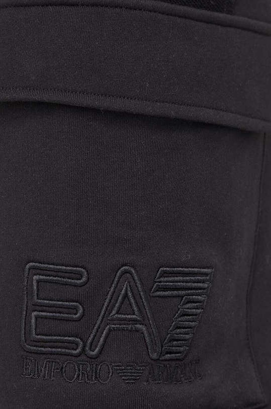 EA7 Emporio Armani spodnie dresowe bawełniane czarny 3DUP53.PJTKZ