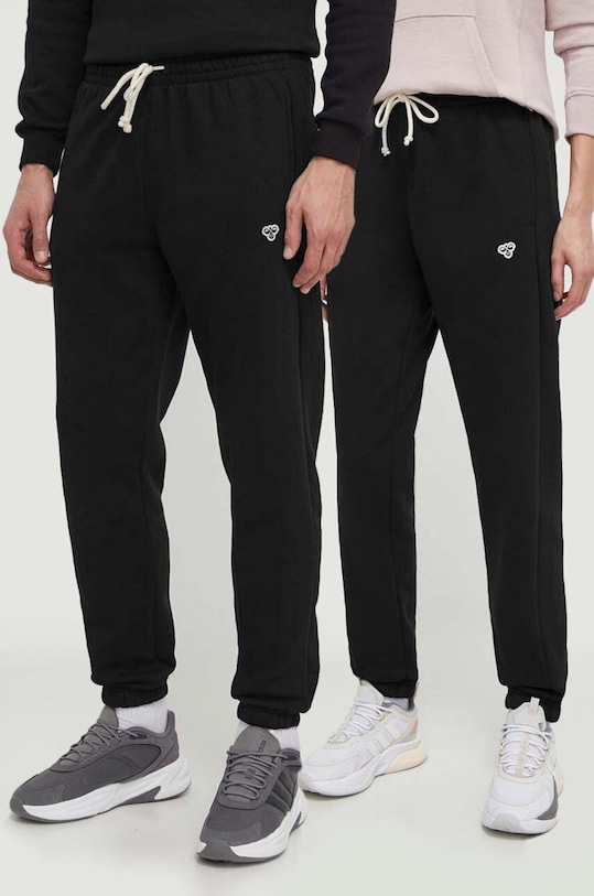 Hummel pantaloni de trening tricotaj negru 225348