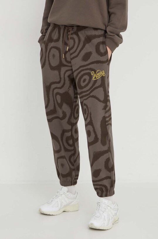 Îmbrăcăminte Converse pantaloni de trening din bumbac Converse x Wonka 10026544.A01 maro
