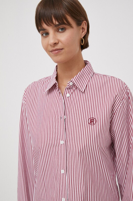 Бавовняна сукня Tommy Hilfiger червоний WW0WW40564