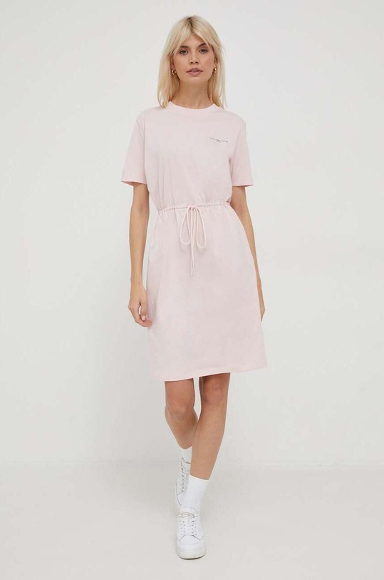 Tommy Hilfiger vestito in cotone WW0WW40734 rosa AW24