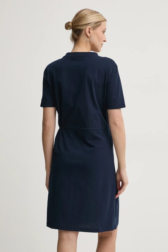 Pamučna haljina Tommy Hilfiger WW0WW40734 mornarsko plava AW24