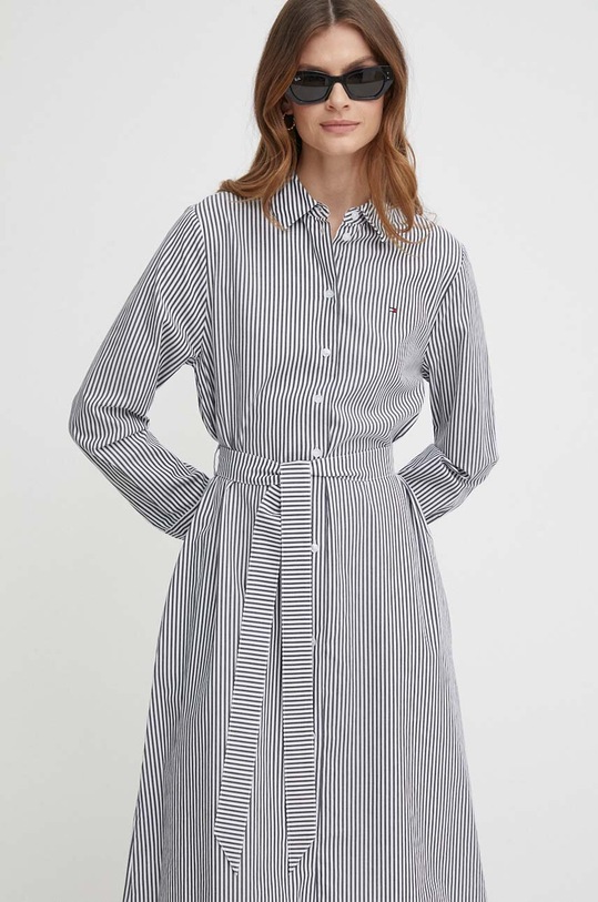 Oblečení Bavlněné šaty Tommy Hilfiger WW0WW41001 bílá