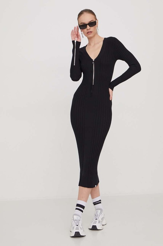 HUGO rochie midi negru 50507915