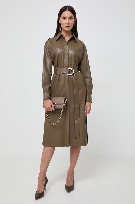 Φόρεμα BOSS 50505962 καφέ SS24