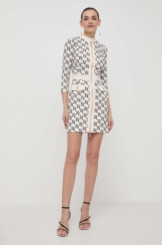 Elisabetta Franchi rochie AB53341E2 bej SS24