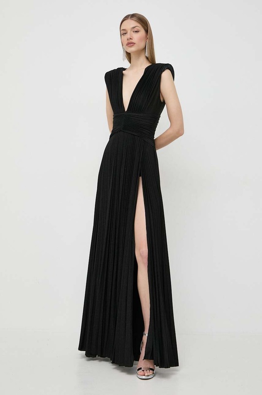 Φόρεμα Elisabetta Franchi μυτερό άκρο μαύρο AB56341E2