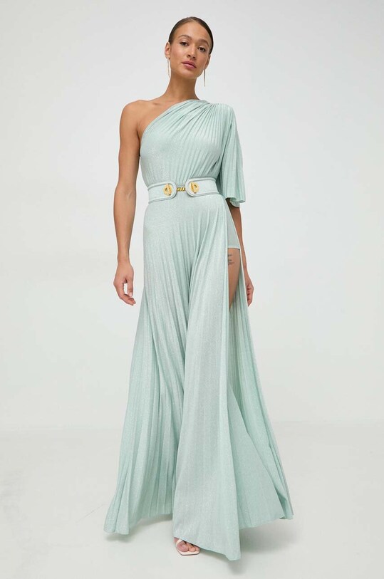 Φόρεμα Elisabetta Franchi με ελαστάν πράσινο AB53441E2