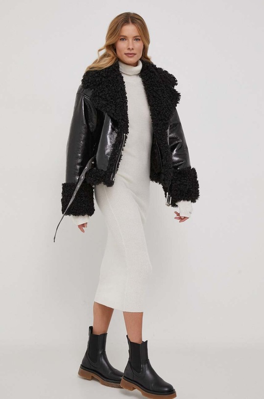Calvin Klein sukienka wełniana K20K206351 beżowy SS24