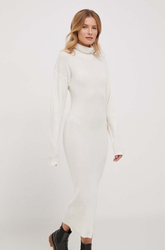Calvin Klein sukienka wełniana beżowy K20K206351
