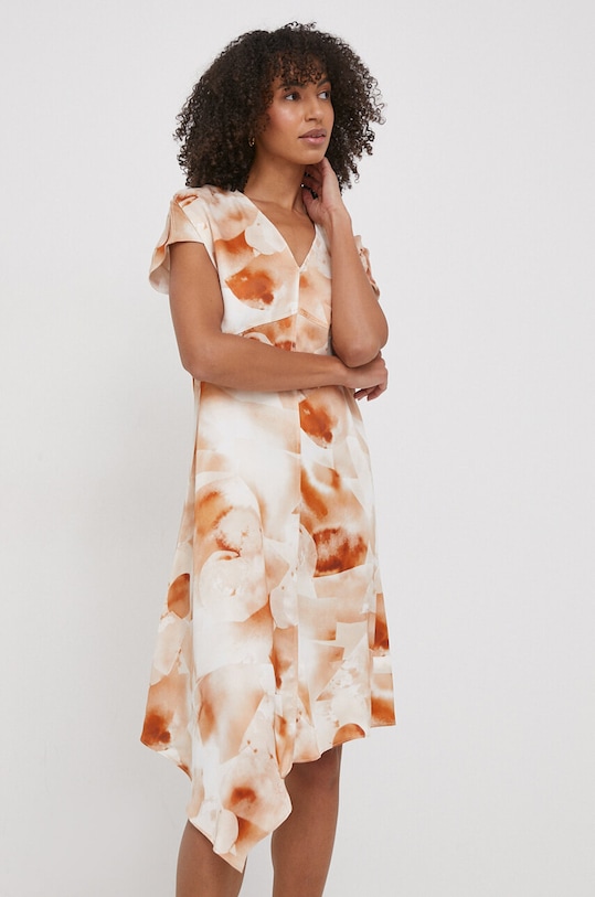 Calvin Klein sukienka K20K206465 beżowy SS24