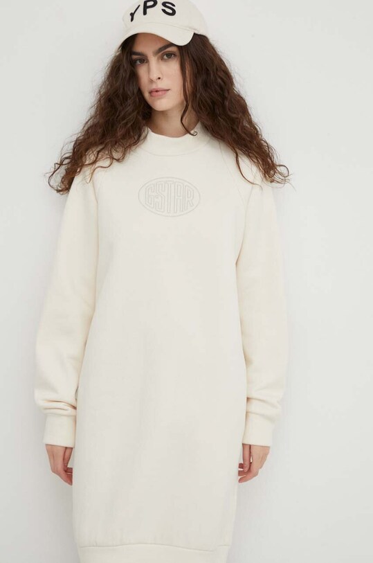G-Star Raw sukienka długi beżowy D23917.D425