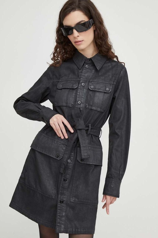 G-Star rochie din denim D23649.D304 negru SS24