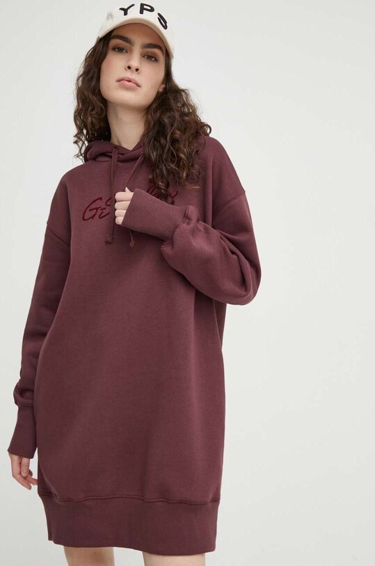 G-Star Raw sukienka długi bordowy D24669.A971