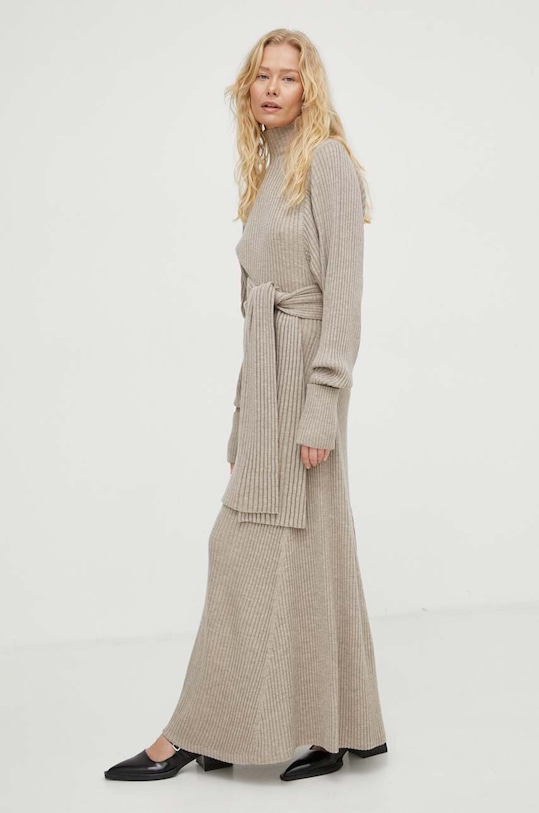 Вовняна сукня By Malene Birger бежевий Q72095003