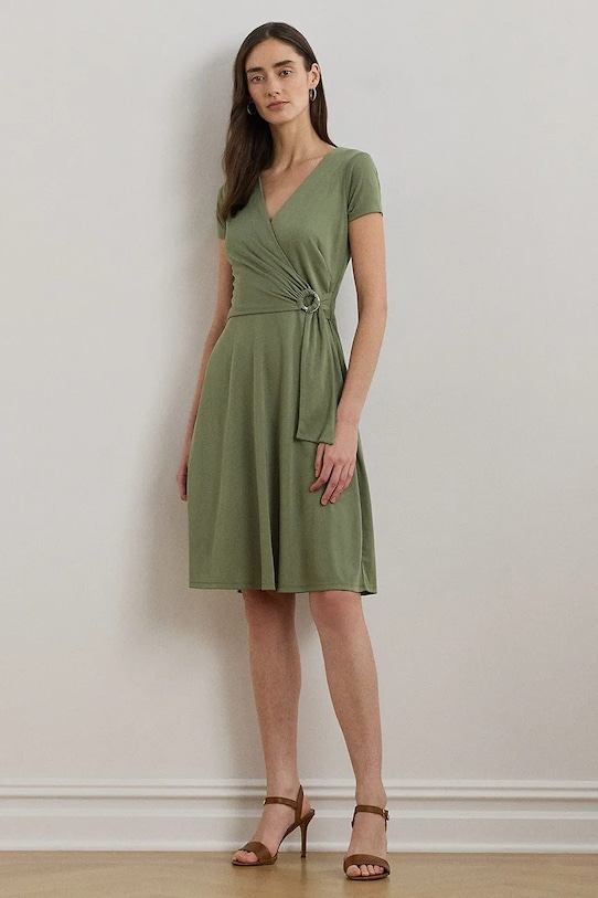 Lauren Ralph Lauren sukienka z elastanem zielony 250868161