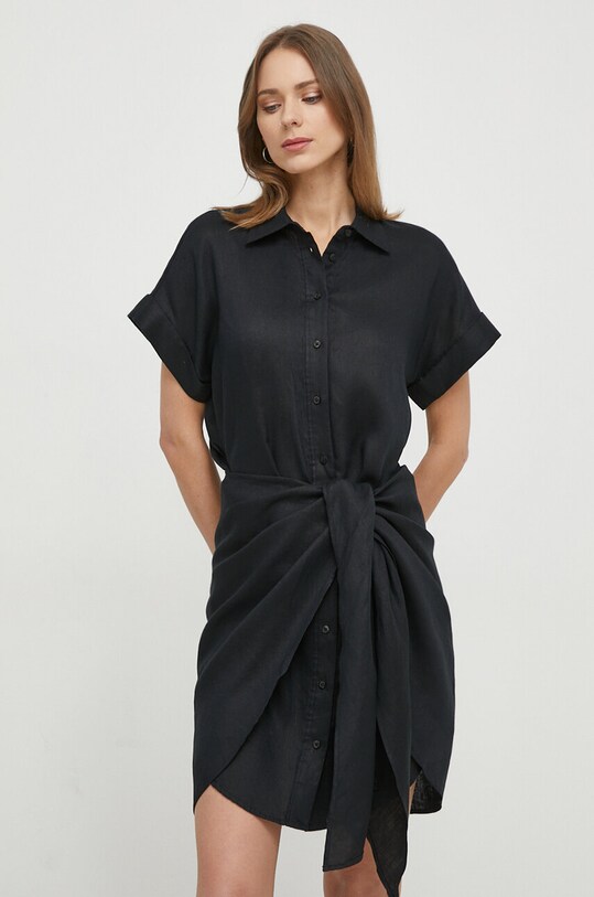 Odzież Lauren Ralph Lauren sukienka lniana 250926389 czarny