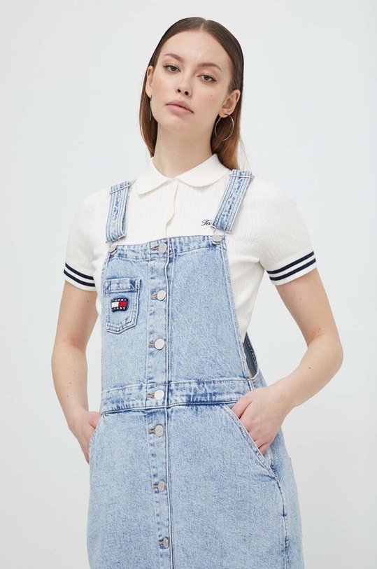 Tommy Jeans rochie din denim DW0DW17207 albastru SS24