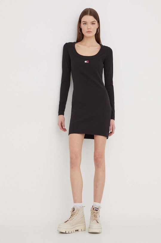 Tommy Jeans rochie mini negru DW0DW17424