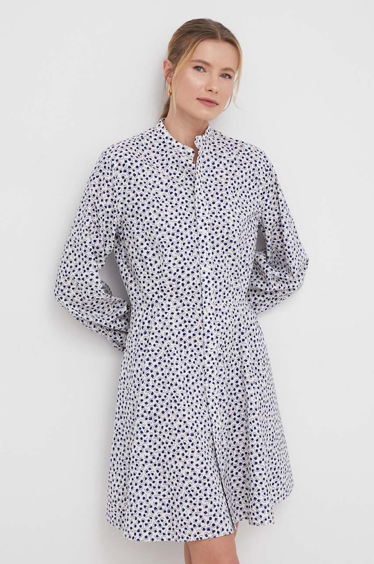 Βαμβακερό φόρεμα Polo Ralph Lauren casual λευκό 211925099