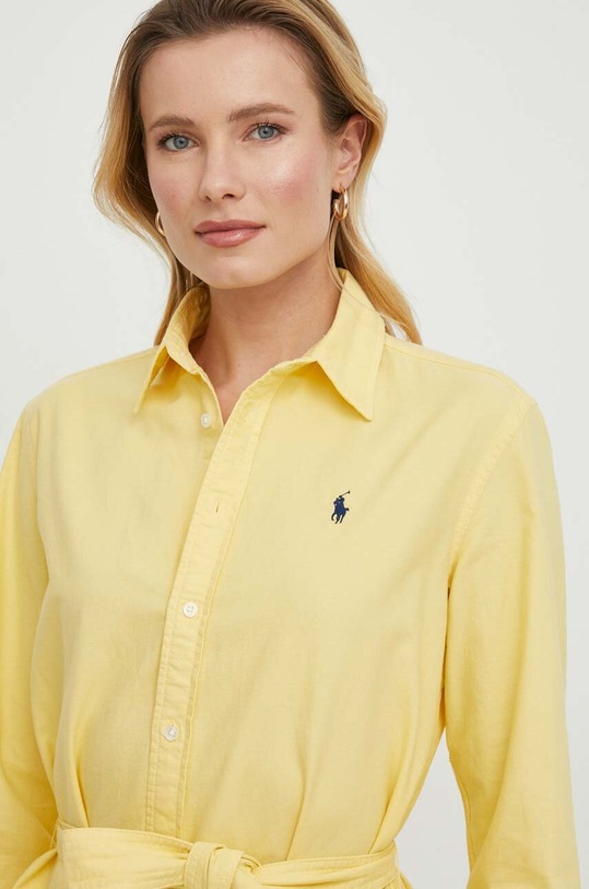 Bavlnené šaty Polo Ralph Lauren žltá 211928808
