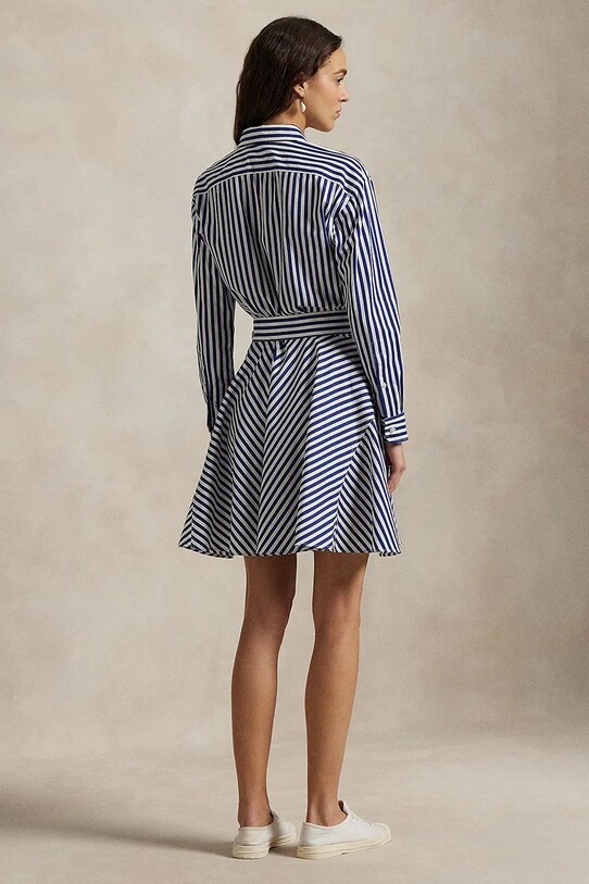 Бавовняна сукня Polo Ralph Lauren 211929600 блакитний SS25