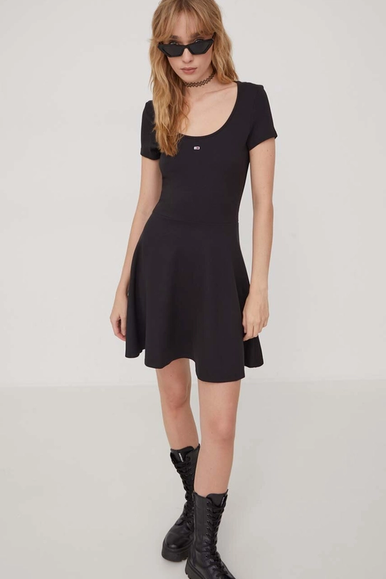 Tommy Jeans rochie mini negru DW0DW17408