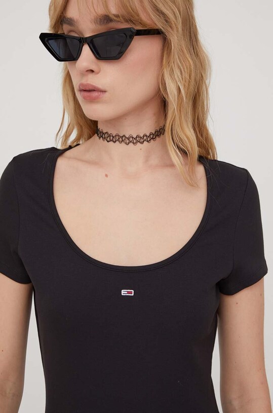 Obleka Tommy Jeans črna DW0DW17408