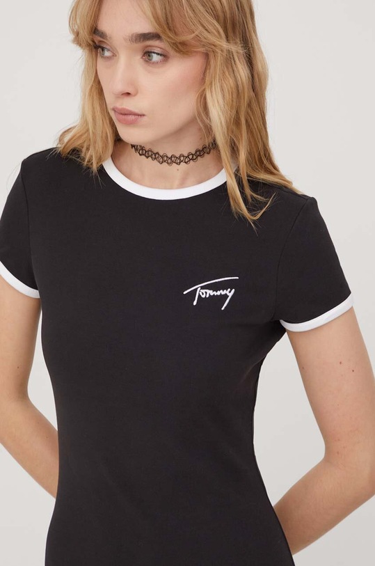 Šaty Tommy Jeans černá DW0DW17409