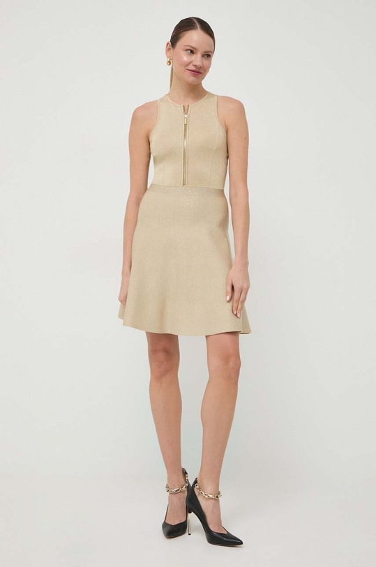 MICHAEL Michael Kors sukienka rozkloszowany złoty MR4826JAFB