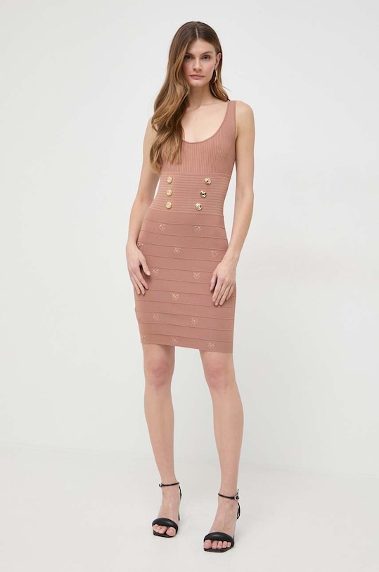 Pinko sukienka wzorzyste brązowy 102879.A1LK