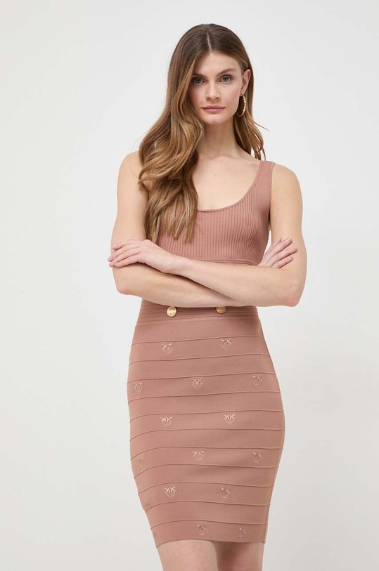 Pinko sukienka 102879.A1LK brązowy SS24