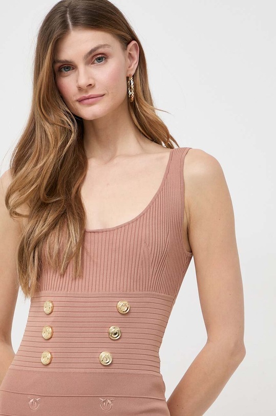Pinko sukienka brązowy 102879.A1LK